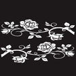 2 PCS/Set D-545 Rose Pattern Car Modified Decorative Sticker(White) - Decorative Sticker by PMC TechLife | Online Shopping South Africa | PMC TechLife | Buy Now Pay Later Mobicred