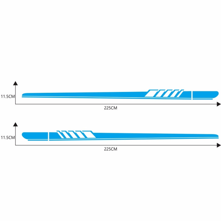 2 PCS/Set D-608 Stripe Pattern Car Modified Decorative Sticker(Blue) - Decorative Sticker by PMC Jewellery | Online Shopping South Africa | PMC Jewellery | Buy Now Pay Later Mobicred