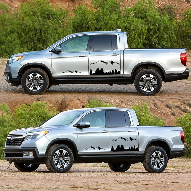 2 PCS/Set D-684 Mountain Totem Pattern Car Modified Decorative Sticker(Black)