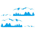2 PCS/Set D-684 Mountain Totem Pattern Car Modified Decorative Sticker(Blue) - Decorative Sticker by PMC Jewellery | Online Shopping South Africa | PMC Jewellery | Buy Now Pay Later Mobicred