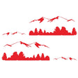 2 PCS/Set D-684 Mountain Totem Pattern Car Modified Decorative Sticker(Red) - free shipping - PMC Jewellery - Order now!