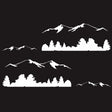 2 PCS/Set D-684 Mountain Totem Pattern Car Modified Decorative Sticker(White) - Decorative Sticker by PMC Jewellery | Online Shopping South Africa | PMC Jewellery | Buy Now Pay Later Mobicred