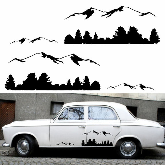 2 PCS/Set D-684 Mountain Totem Pattern Car Modified Decorative Sticker(Red)