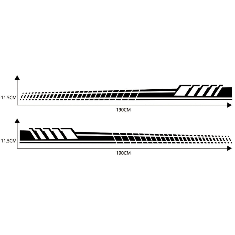 2 PCS/Set D-707 Striped Totem Pattern Car Modified Decorative Sticker(Black) - Decorative Sticker by PMC TechLife | Online Shopping South Africa | PMC TechLife | Buy Now Pay Later Mobicred