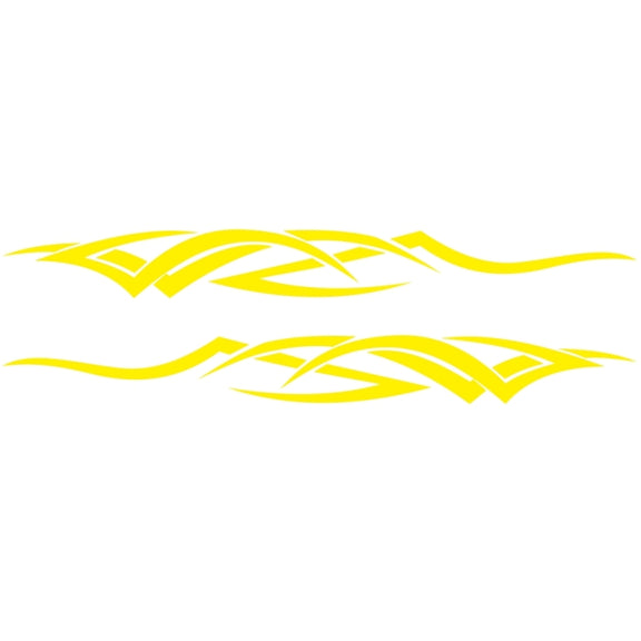 2 PCS/Set D-731 Totem Pattern Car Modified Decorative Sticker(Yellow)