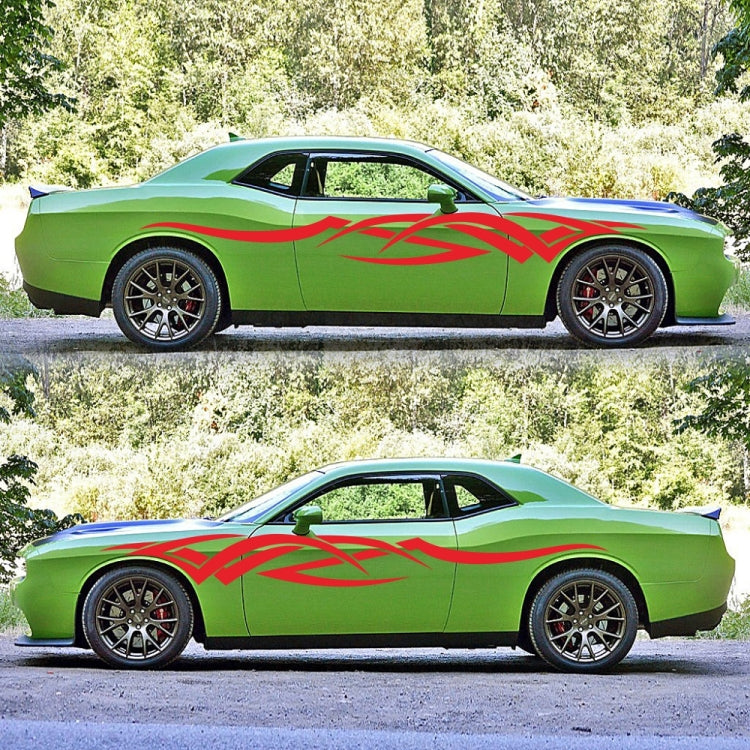 2 PCS/Set D-731 Totem Pattern Car Modified Decorative Sticker(Red)