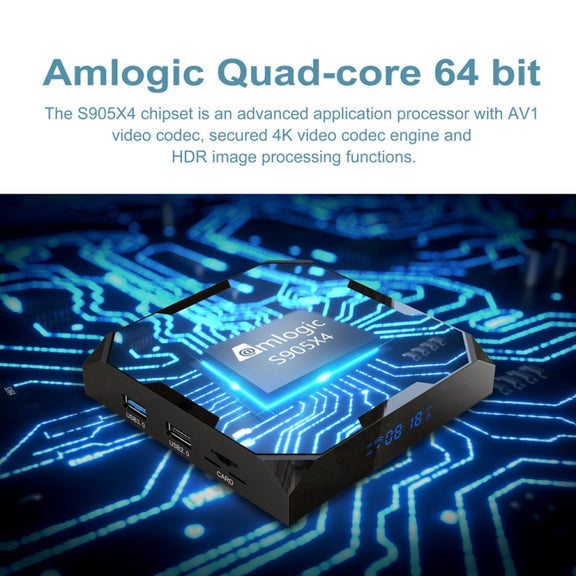 H96 Max+ Ultra 4GB+32GB Amlogic S905X4 8K Smart TV BOX Android 11.0 Media Player, Plug Type:UK Plug