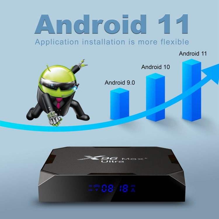 H96 Max+ Ultra 4GB+32GB Amlogic S905X4 8K Smart TV BOX Android 11.0 Media Player, Plug Type:UK Plug - Others by PMC TechLife | Online Shopping South Africa | PMC TechLife | Buy Now Pay Later Mobicred