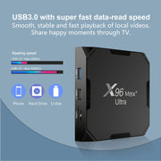 H96 Max+ Ultra 4GB+32GB Amlogic S905X4 8K Smart TV BOX Android 11.0 Media Player, Plug Type:UK Plug