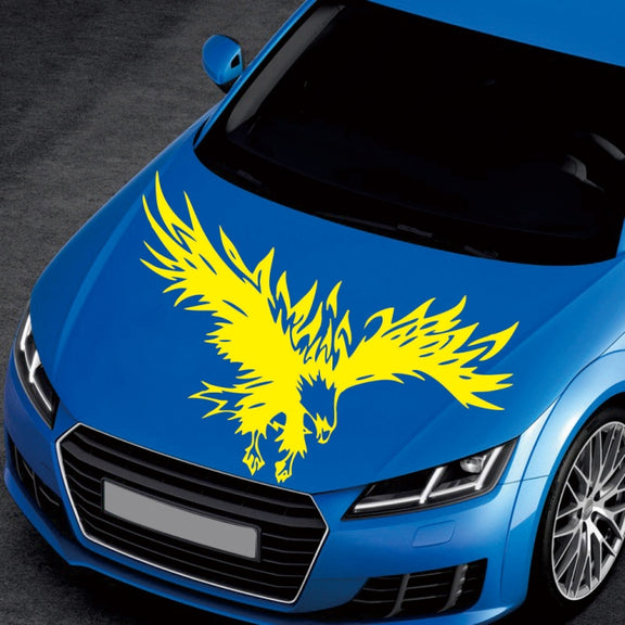 D-733 Eagle Pattern Car Modified Hood Decorative Sticker(Yellow)