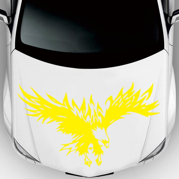 D-733 Eagle Pattern Car Modified Hood Decorative Sticker(Yellow)