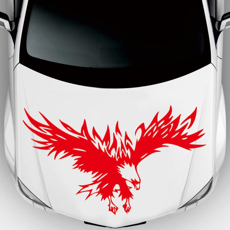 D-733 Eagle Pattern Car Modified Hood Decorative Sticker(Red)