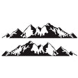 2 PCS/Set D-750 Mountain Pattern Car Modified Decorative Sticker(Black) - Decorative Sticker by PMC TechLife | Online Shopping South Africa | PMC TechLife | Buy Now Pay Later Mobicred