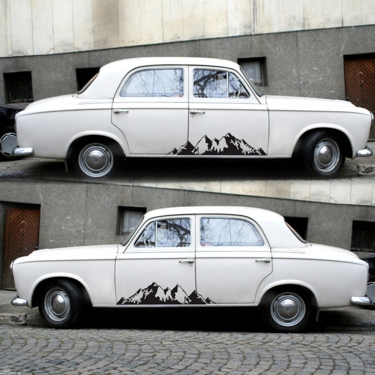 2 PCS/Set D-750 Mountain Pattern Car Modified Decorative Sticker(Black) - Decorative Sticker by PMC TechLife | Online Shopping South Africa | PMC TechLife | Buy Now Pay Later Mobicred