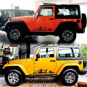 2 PCS/Set D-750 Mountain Pattern Car Modified Decorative Sticker(Black)