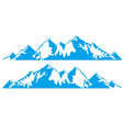 2 PCS/Set D-750 Mountain Pattern Car Modified Decorative Sticker(Blue) - Decorative Sticker by PMC TechLife | Online Shopping South Africa | PMC TechLife | Buy Now Pay Later Mobicred
