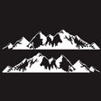 2 PCS/Set D-750 Mountain Pattern Car Modified Decorative Sticker(White) - Decorative Sticker by PMC TechLife | Online Shopping South Africa | PMC TechLife | Buy Now Pay Later Mobicred