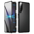 For Sony Xperia 1 IV HD Magnetic Metal Tempered Glass Phone Case(Black) - Sony Cases by PMC TechLife | Online Shopping South Africa | PMC TechLife | Buy Now Pay Later Mobicred
