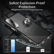 For Sony Xperia 1 IV HD Magnetic Metal Tempered Glass Phone Case(Black)