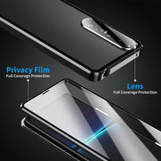 For Sony Xperia 1 IV HD Magnetic Metal Tempered Glass Phone Case(Black)