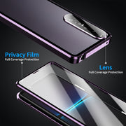 For Sony Xperia 1 IV HD Magnetic Metal Tempered Glass Phone Case(Purple)