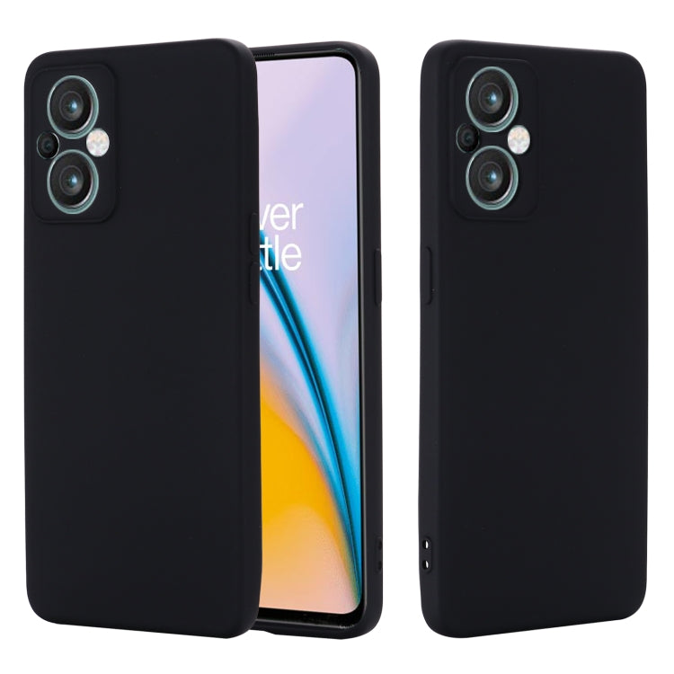 For OPPO A96 5G/Reno7 Z 5G Global/ Reno7 Lite 5G/F21 Pro 5G Global/Reno8 Lite 5G Global Pure Color Liquid Silicone Shockproof Full Coverage Phone Case(Black) - OPPO Cases by PMC TechLife | Online Shopping South Africa | PMC TechLife | Buy Now Pay Later Mobicred