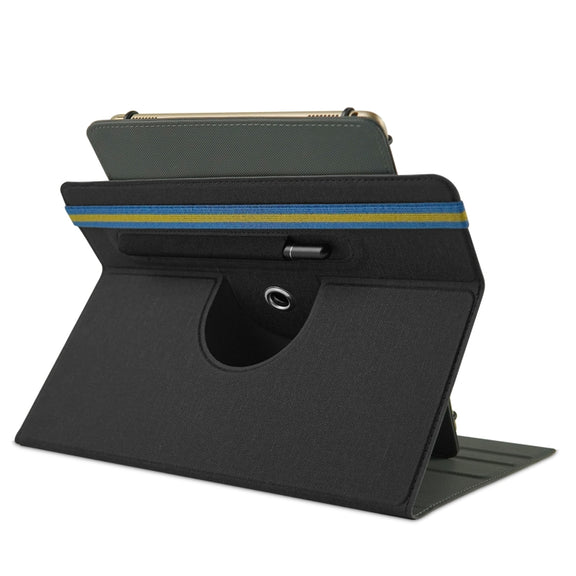 For 10 inch Cloth Texture 360 Rotation Horizontal Flip Universal Tablet PC Leather Case with Pen Slot(Black)