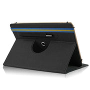 For 10 inch Cloth Texture 360 Rotation Horizontal Flip Universal Tablet PC Leather Case with Pen Slot(Black)