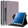 For 10 inch Cloth Texture 360 Rotation Horizontal Flip Universal Tablet PC Leather Case with Pen Slot(Purple) - 10 - 11 inch by PMC TechLife | Online Shopping South Africa | PMC TechLife | Buy Now Pay Later Mobicred