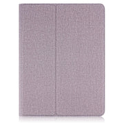 For 10 inch Cloth Texture 360 Rotation Horizontal Flip Universal Tablet PC Leather Case with Pen Slot(Purple)