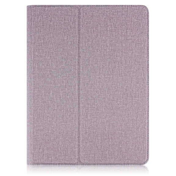 For 10 inch Cloth Texture 360 Rotation Horizontal Flip Universal Tablet PC Leather Case with Pen Slot(Purple)