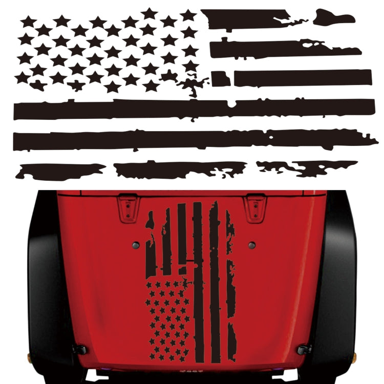 D-778 American Flag Pattern Car Modified Decorative Sticker(Black) - Decorative Sticker by PMC Jewellery | Online Shopping South Africa | PMC Jewellery | Buy Now Pay Later Mobicred