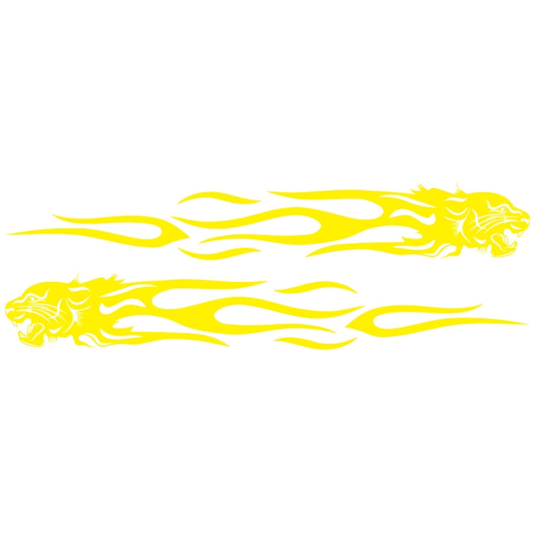 2 PCS/Set D-815 Flame Lion Pattern Car Modified Decorative Sticker(Yellow) - Decorative Sticker by PMC TechLife | Online Shopping South Africa | PMC TechLife | Buy Now Pay Later Mobicred