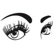 D-821 Beauty Eyes Pattern Car Modified Decorative Sticker(Black)
