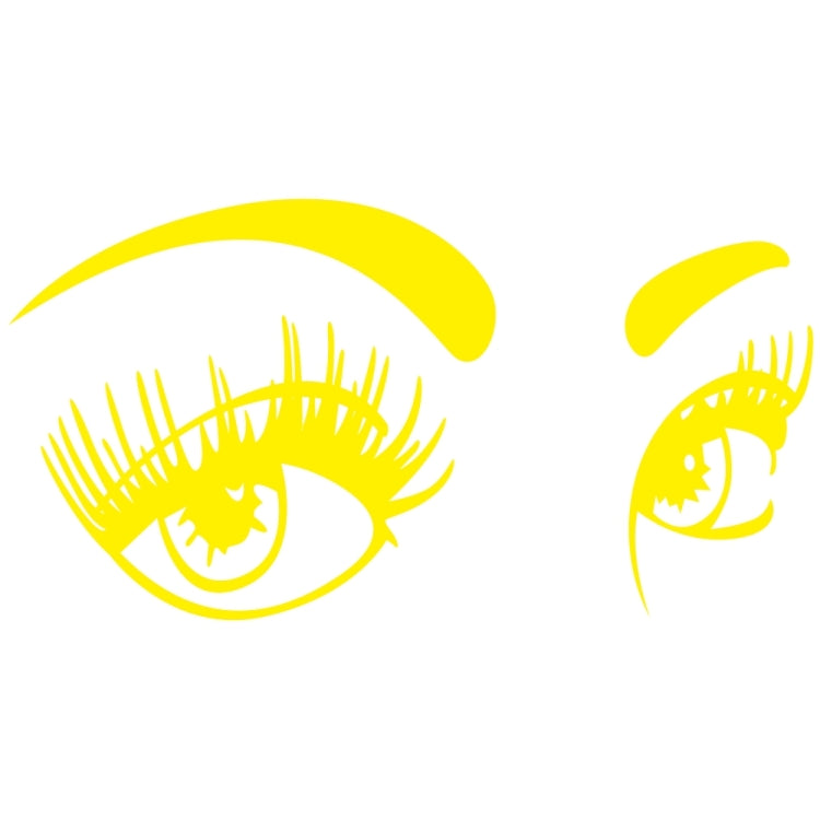 D-821 Beauty Eyes Pattern Car Modified Decorative Sticker(Yellow) - free shipping - PMC TechLife - Order now!