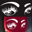 D-821 Beauty Eyes Pattern Car Modified Decorative Sticker(White) - Decorative Sticker by PMC TechLife | Online Shopping South Africa | PMC TechLife | Buy Now Pay Later Mobicred