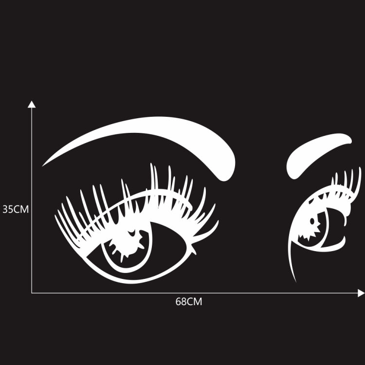 D-821 Beauty Eyes Pattern Car Modified Decorative Sticker(White) - Decorative Sticker by PMC TechLife | Online Shopping South Africa | PMC TechLife | Buy Now Pay Later Mobicred