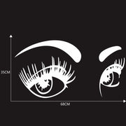 D-821 Beauty Eyes Pattern Car Modified Decorative Sticker(White)