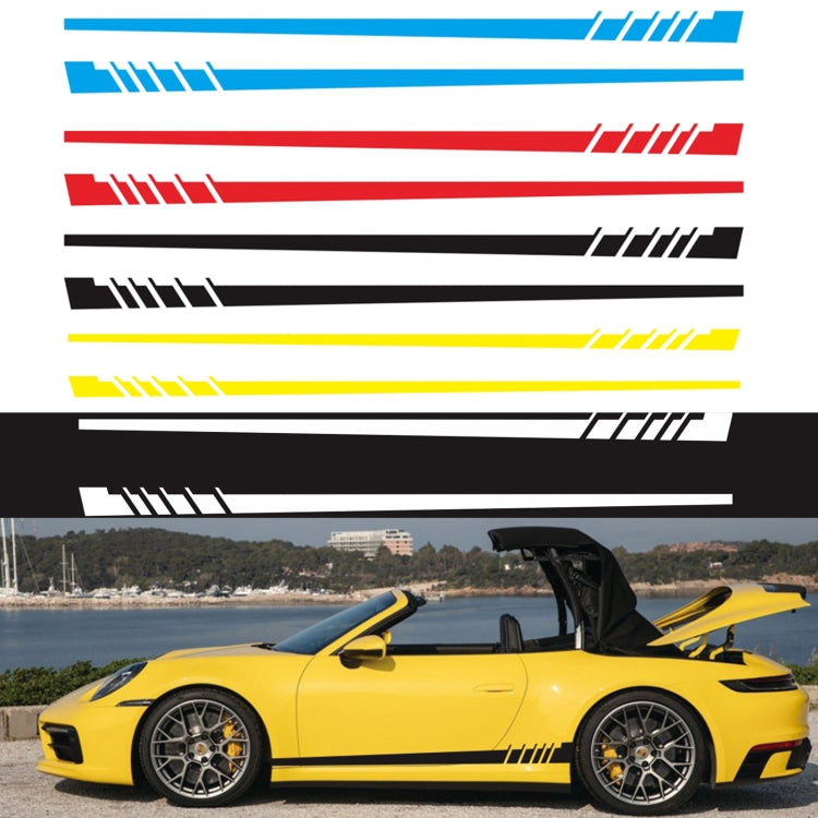 2 PCS/Set D-854 Stripe Pattern Car Modified Decorative Sticker(Yellow) - Decorative Sticker by PMC Jewellery | Online Shopping South Africa | PMC Jewellery | Buy Now Pay Later Mobicred