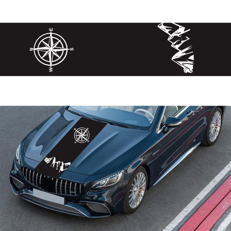 D-864 Compass Pattern Car Modified Decorative Sticker(Black) - Decorative Sticker by PMC TechLife | Online Shopping South Africa | PMC TechLife | Buy Now Pay Later Mobicred