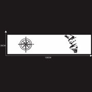 D-864 Compass Pattern Car Modified Decorative Sticker(White)