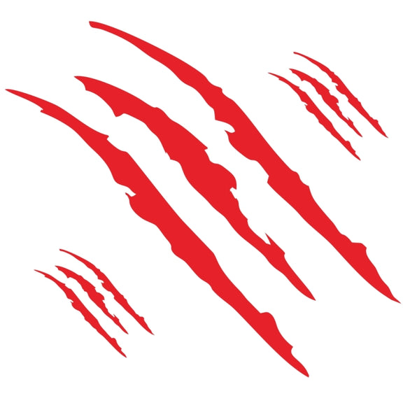 D-865 Claw Scratches Pattern Car Modified Decorative Sticker(Red)