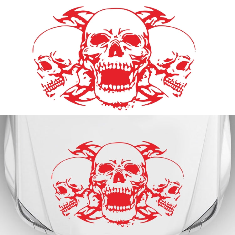 D-923 Three Skulls Pattern Car Modified Decorative Sticker(Red) - Decorative Sticker by PMC TechLife | Online Shopping South Africa | PMC TechLife | Buy Now Pay Later Mobicred