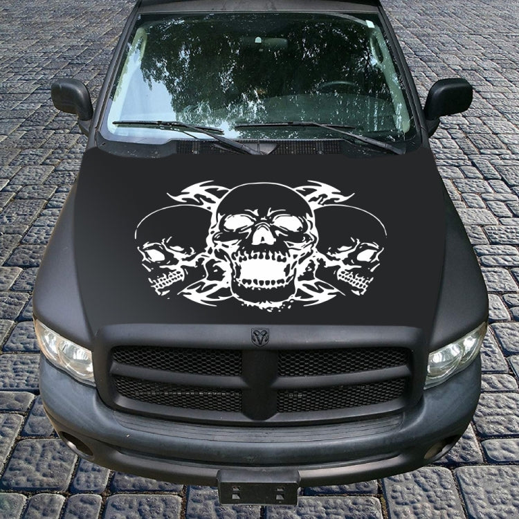D-923 Three Skulls Pattern Car Modified Decorative Sticker(White) - Decorative Sticker by PMC TechLife | Online Shopping South Africa | PMC TechLife | Buy Now Pay Later Mobicred