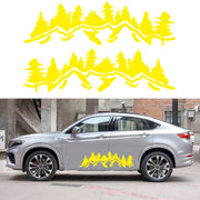 2 PCS/Set D-924 Mountain Woods Pattern Car Modified Decorative Sticker(Yellow)