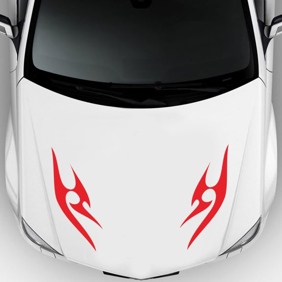 2 PCS/Set D-925 Flame Pattern Car Modified Decorative Sticker(Red)