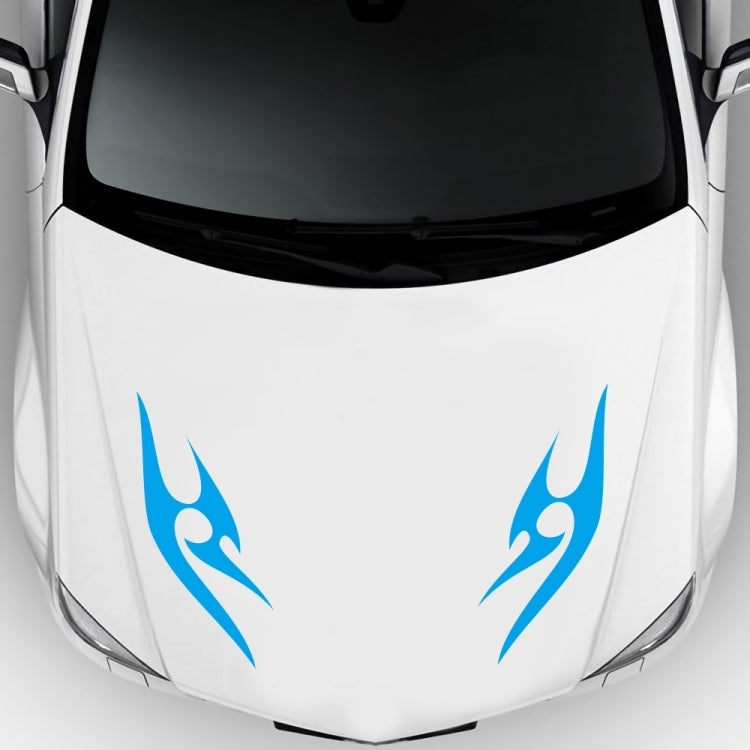 2 PCS/Set D-925 Flame Pattern Car Modified Decorative Sticker(Blue)