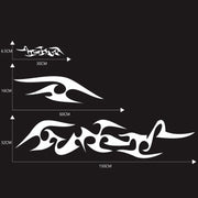 2 PCS/Set D-925 Flame Pattern Car Modified Decorative Sticker(White)