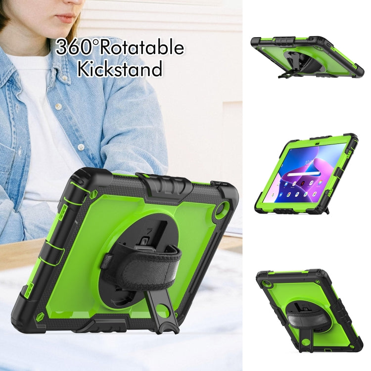 For Lenovo Tab M10 Plus 10.6 3rd Gen 2022 Silicone + PC Tablet Case(Yellow Green + Black)