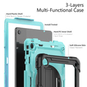 For Lenovo Tab M10 Plus 10.6 3rd Gen 2022 Silicone + PC Tablet Case(Light Blue + Black)